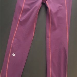 Purple and orange raw hem lululemon